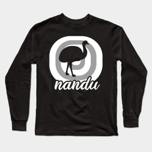 Nandu Vogel Design Besitzer Farm Futter Long Sleeve T-Shirt